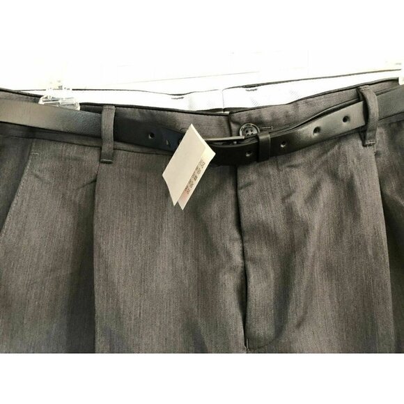Zara Man Men's Gray Slim Suit Belted Pants Trousers Size 36 - Picture 5 of 12